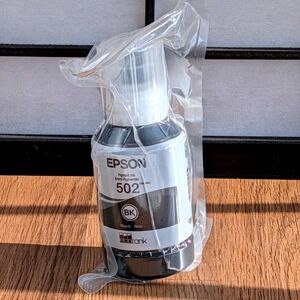 Epson 502 Black EcoTank Ink Bottle T502120-S Pigment Ink 127ml New Sealed